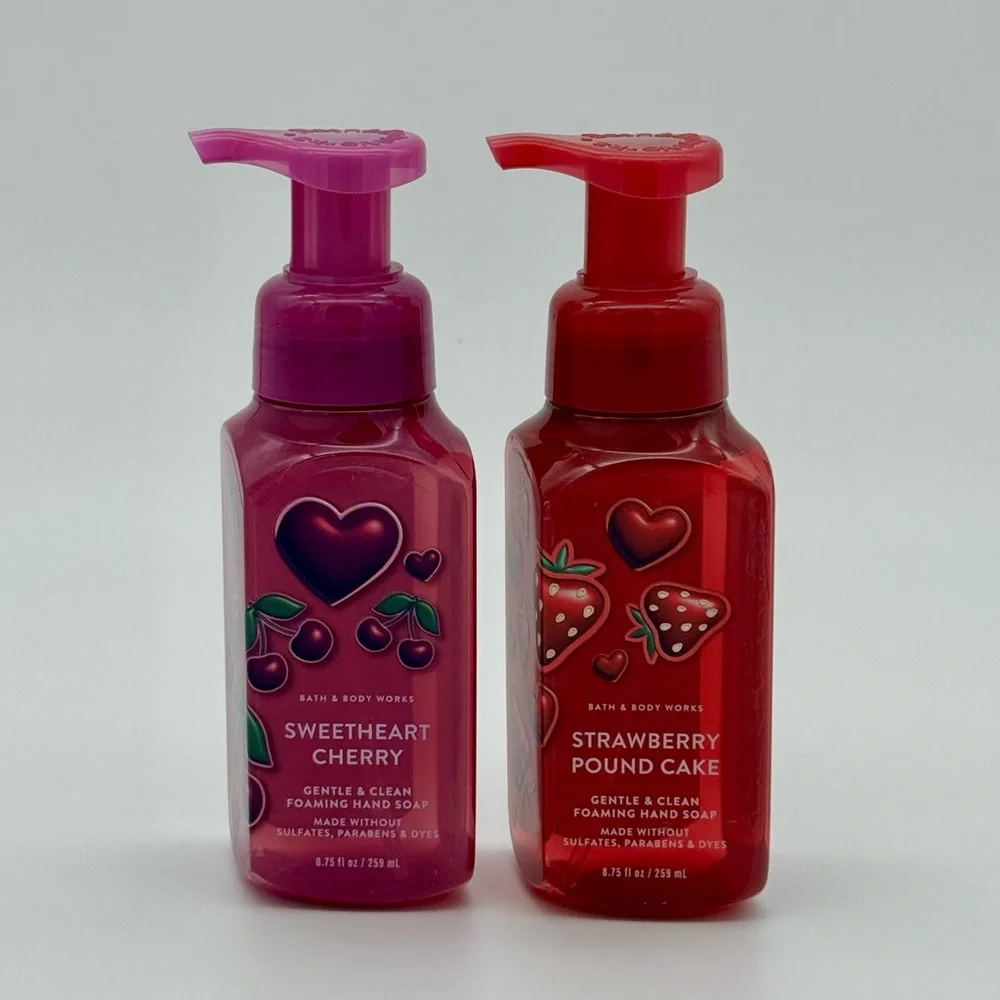 Bath & Body Works Sweetheart Cherry & Strawberry Pound Cake Hand Soaps NWT